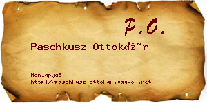 Paschkusz Ottokár névjegykártya